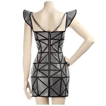 巴爾曼銀色絲綢混紡小禮服 奢華與優(yōu)雅的時(shí)尚詮釋